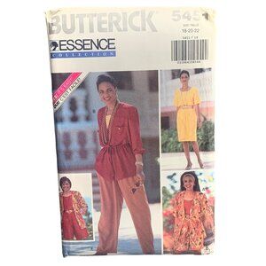Butterick 5451 Women's Coat & Dress Sewing Pattern Sizes 18-20-22 uncut